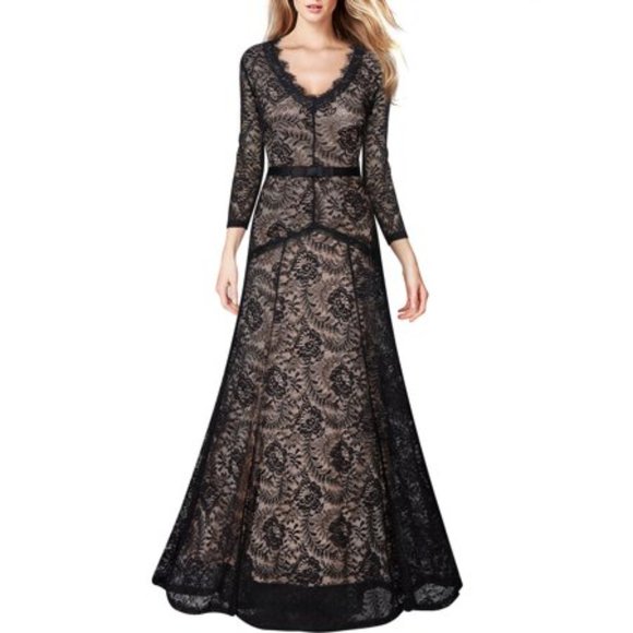 Miusol Dresses & Skirts - Miusol Small Black Lace Formal Maxi Lace NWT Dress